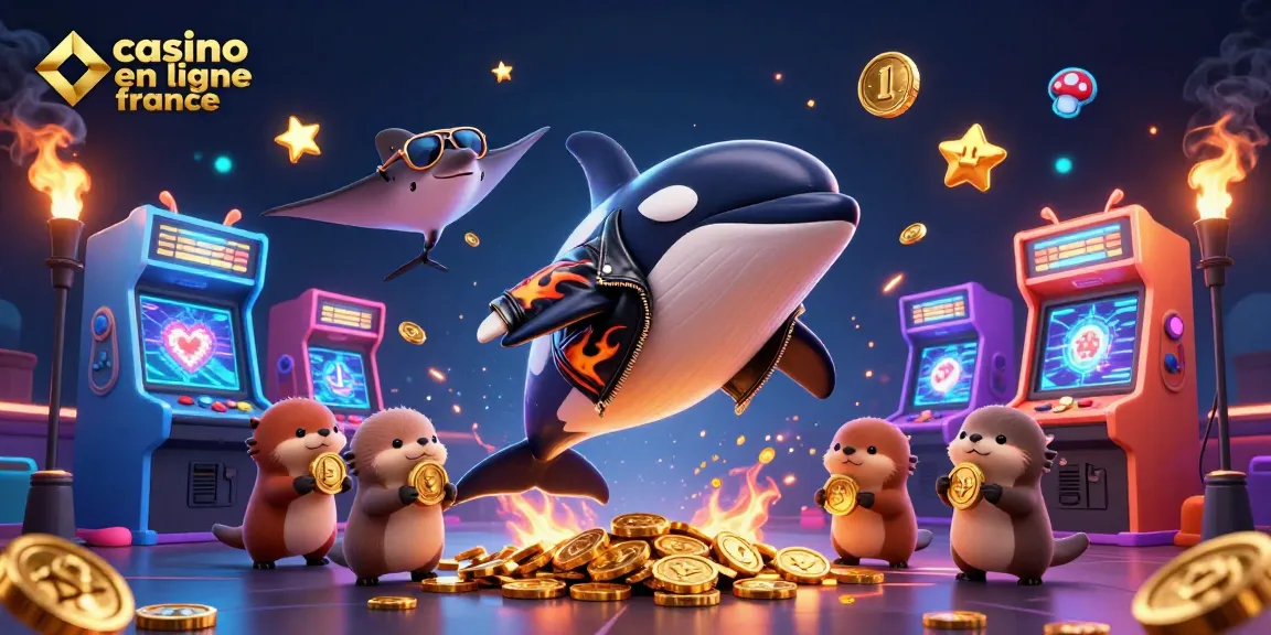 Jouez au casino en ligne France avec bonheur et bonus, orque, raie et loutres dorées.