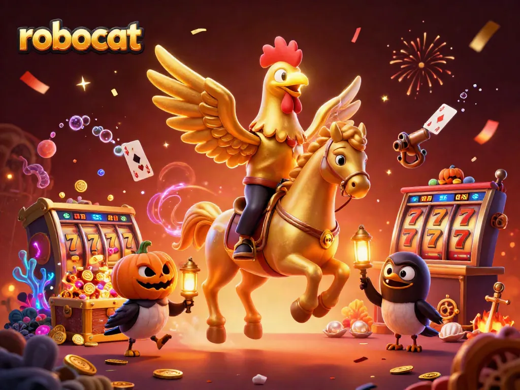 Experience gaming excitement with Robocat’s thrilling casino adventure, featuring vibrant characters and dynamic elements.
