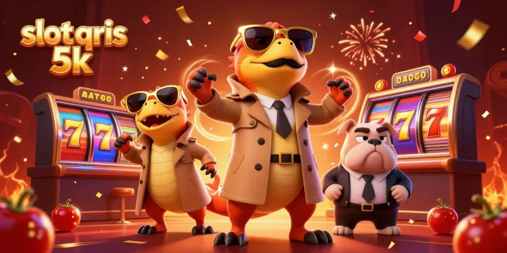 Experience the excitement of slot qris 5k with dynamic raptors and casino elements.