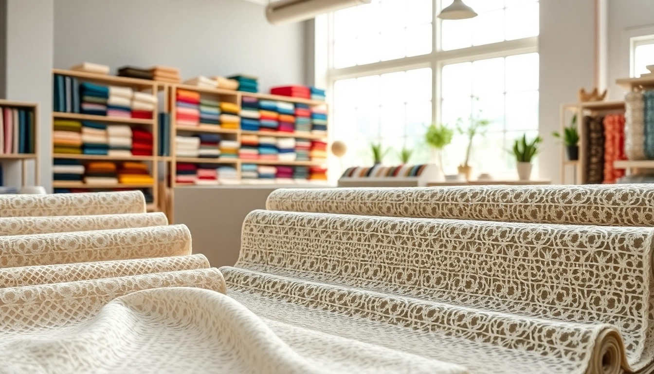 Lace fabric collection met kanten stof per meter in diverse kleuren en patronen, perfect voor creatief gebruik.