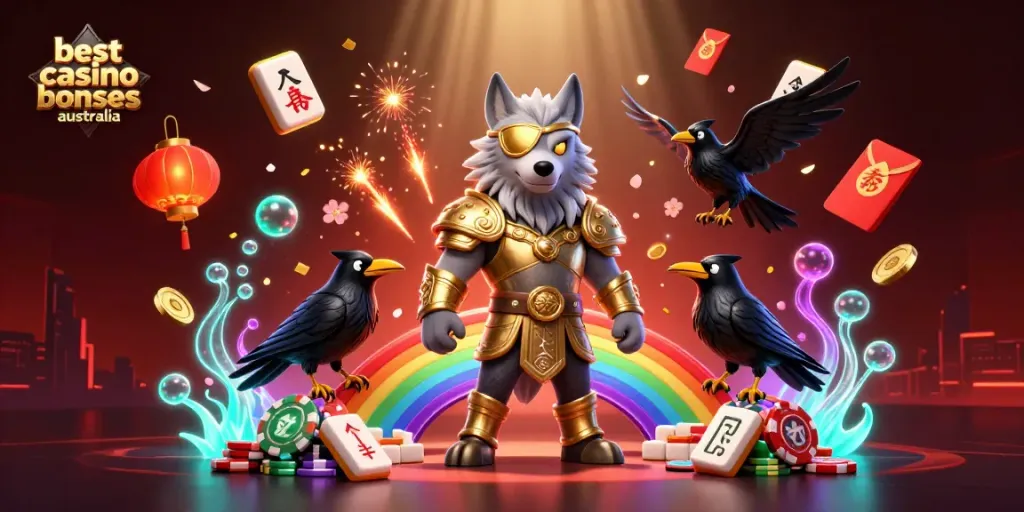 Engage with the latest best casino bonuses australia through a vibrant casino-themed 3D illustration.