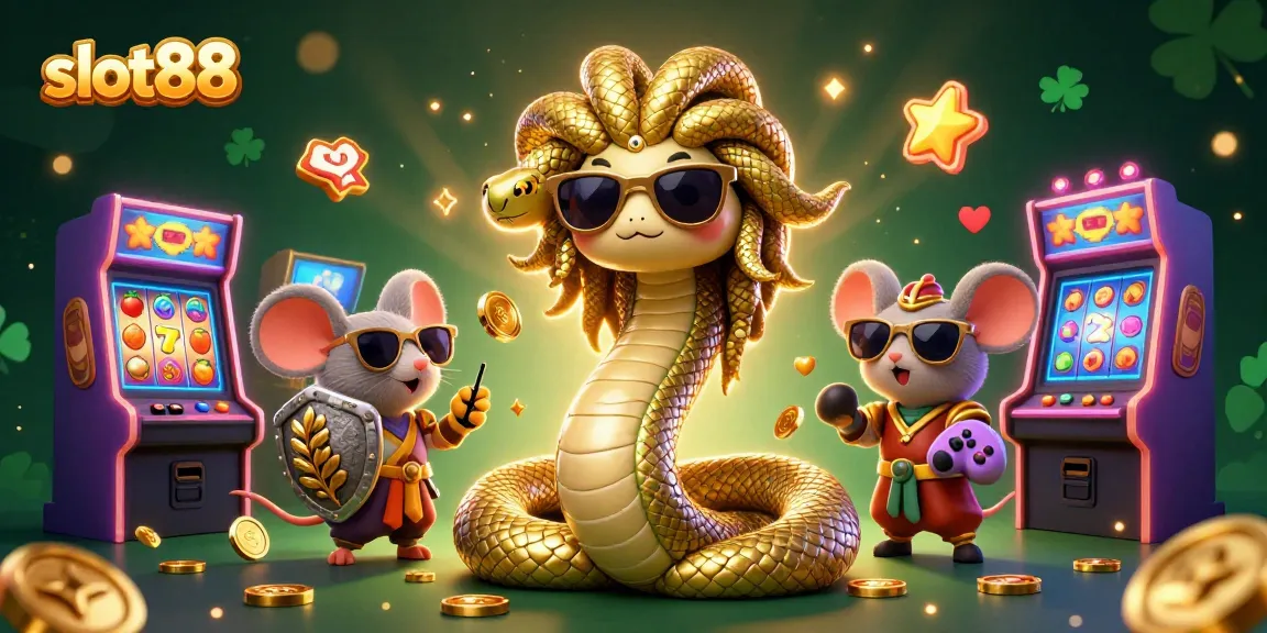 Menangkan slot88 dengan Medusa lucu dan mesin slot berkelas dalam ilustrasi menarik.