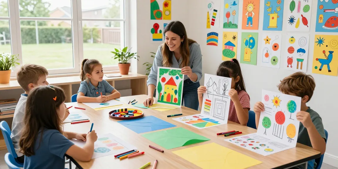 Students using Poster Printers for schools to create colorful educational materials in a bright classroom