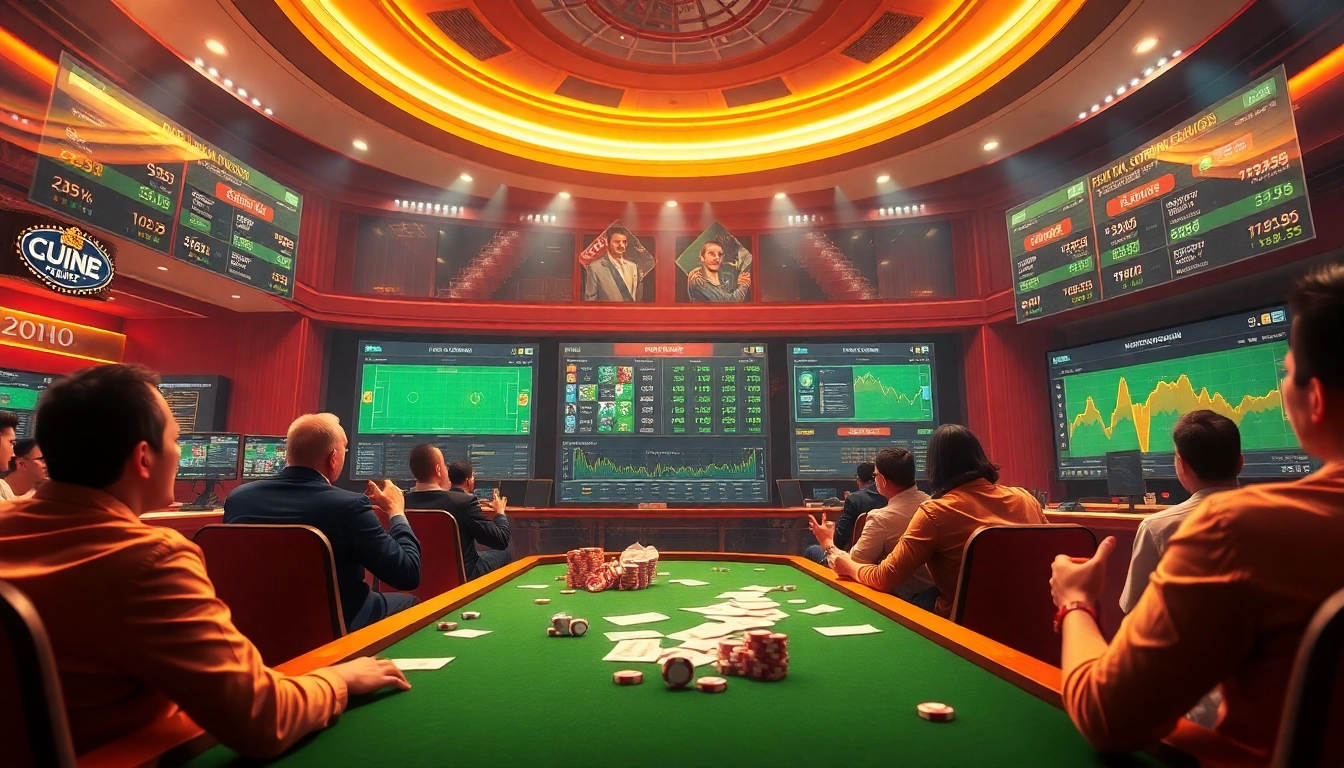 Exciting digital gambling scene showcasing kèo bóng đá odds and engaging betting interfaces.