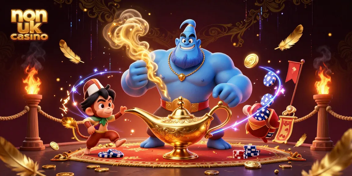 Win big at non uk casino with exciting characters, vibrant elements, and dynamic gaming atmosphere.