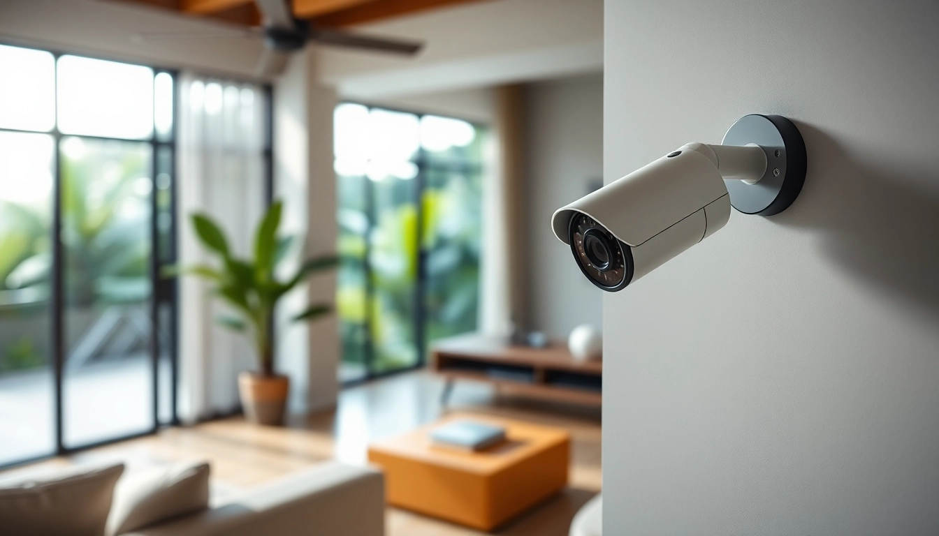Cámaras de seguridad en Guanacaste: Hogar moderno con cámaras de seguridad avanzadas que integran tecnología y estilo.