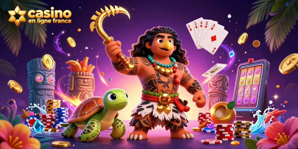 Découvrez l'excitation du casino en ligne France avec une scène dynamique de jeux et de gains.