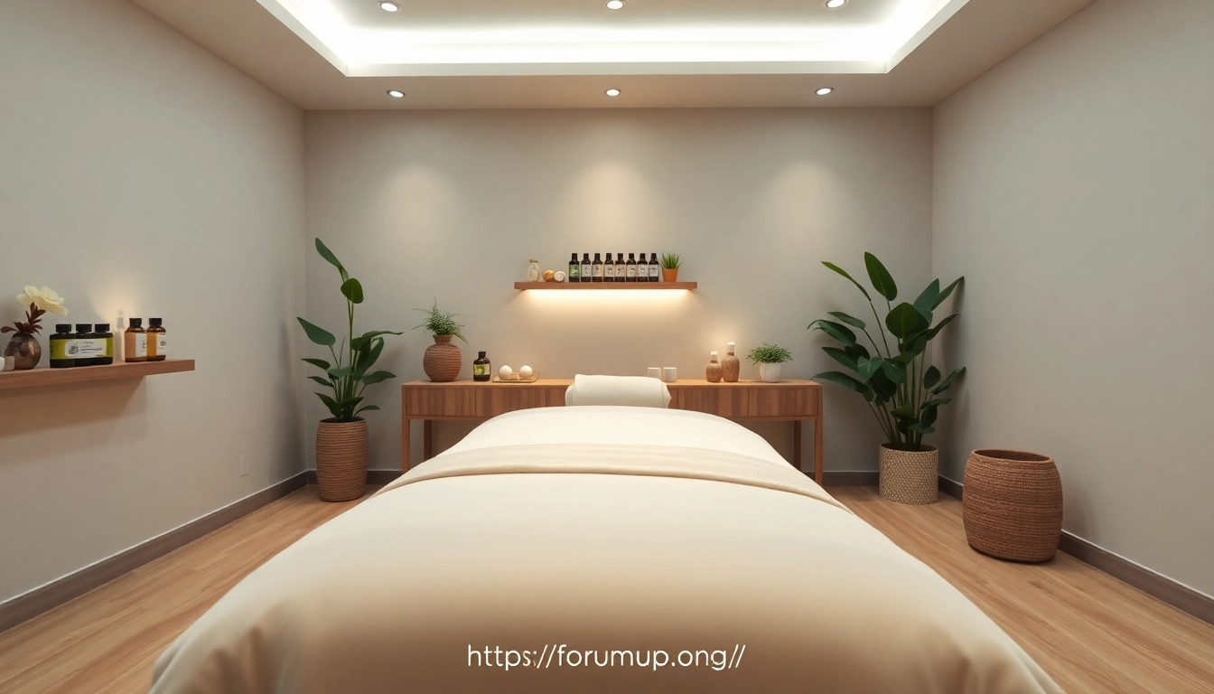 Experience quality massage services through https://forumup.org/ in a serene therapy studio setting with calming colors.