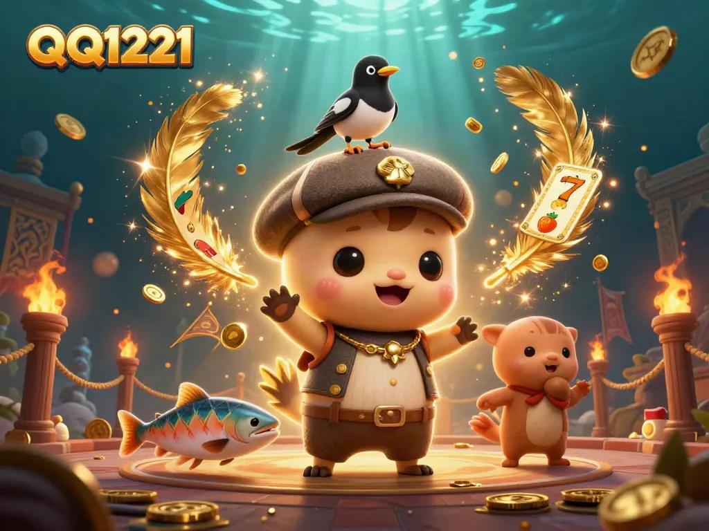 Activate QQ1221's winning potential with lively slot game characters and vibrant casino visuals.