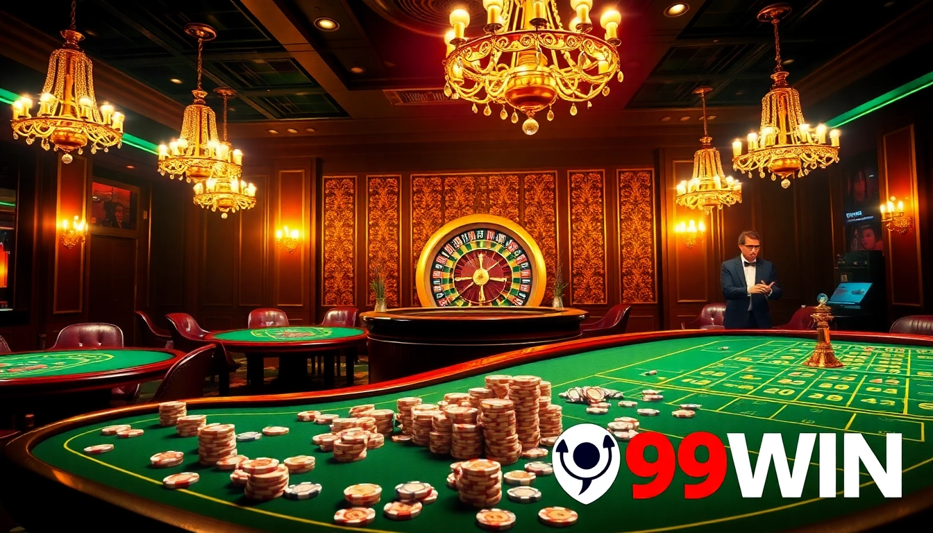 Experience thrilling gaming action at 99WIN with vibrant casino tables and exciting gameplay.