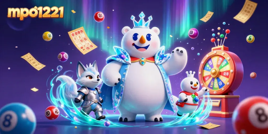 Spin to win with mpo1221's colorful dynamic lottery scene showcasing excitement and adventure.