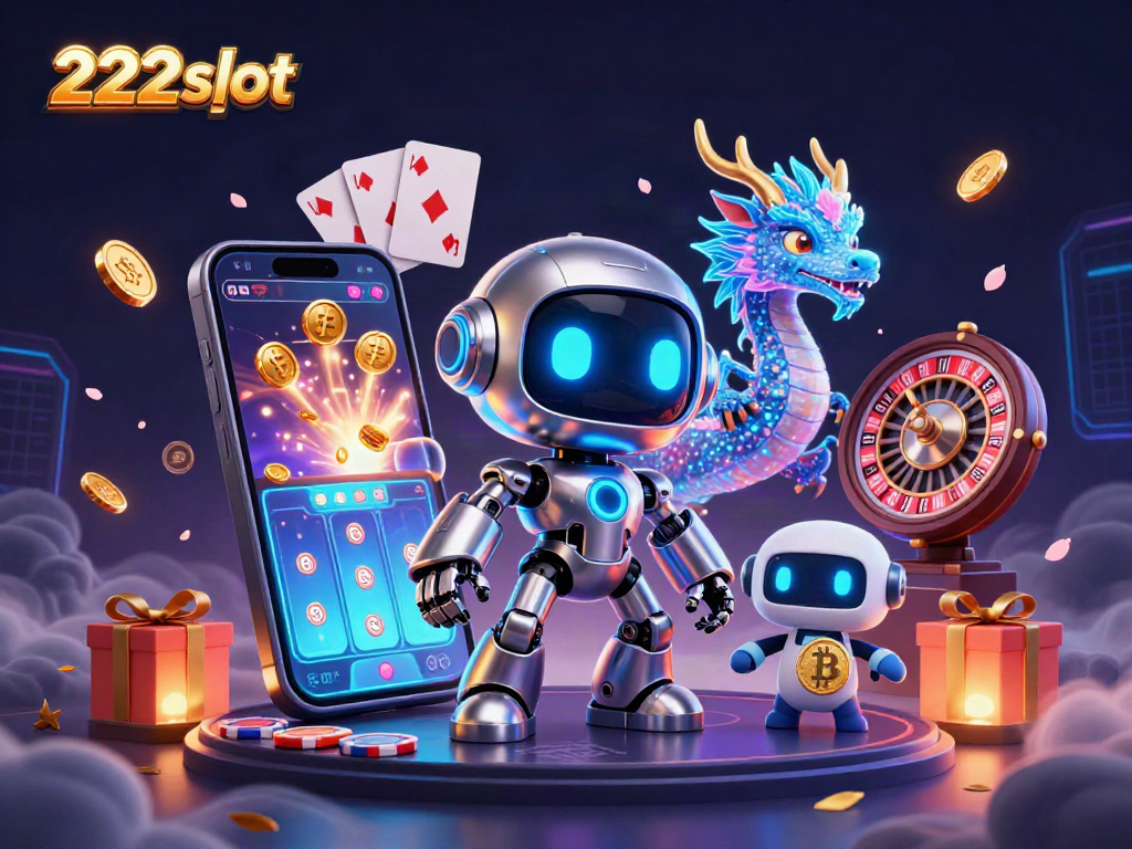 Menang besar dengan 222slot dan robot cyberpunk dalam permainan slot online yang memukau.