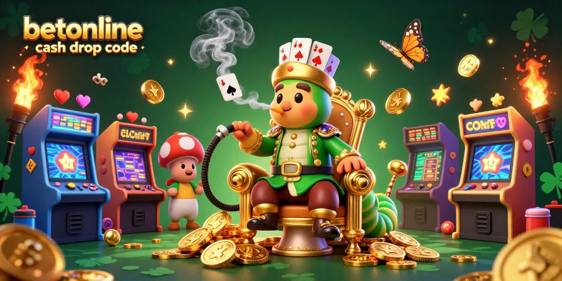 Claim exciting bonuses with betonline cash drop code in a vibrant casino-themed illustration.