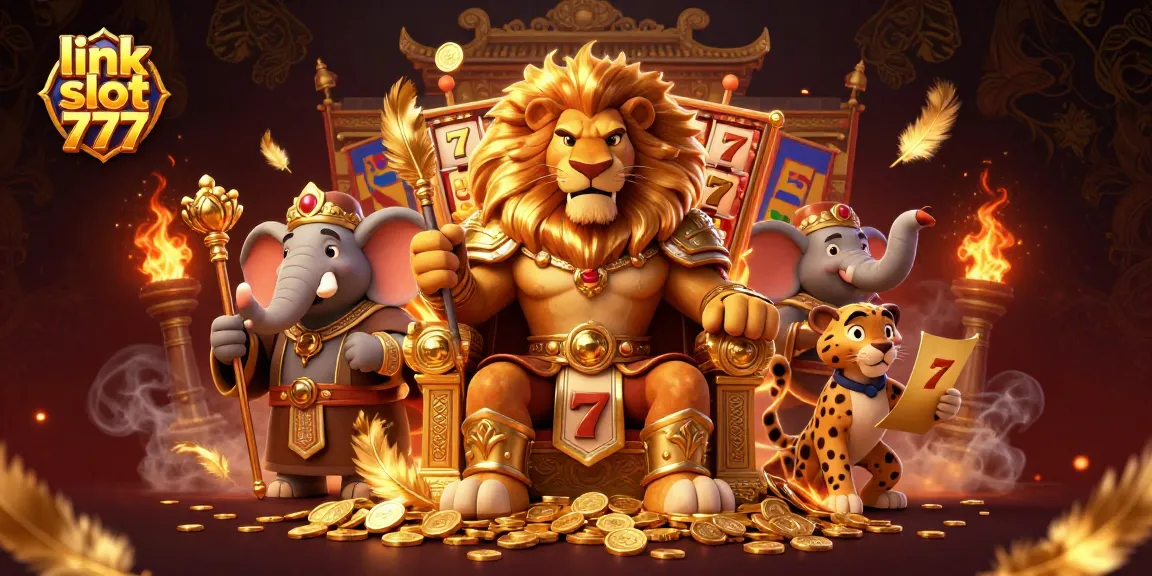 Engage in thrilling gameplay with link slot 777 in an ultra-detailed 3D illustration of casino excitement.