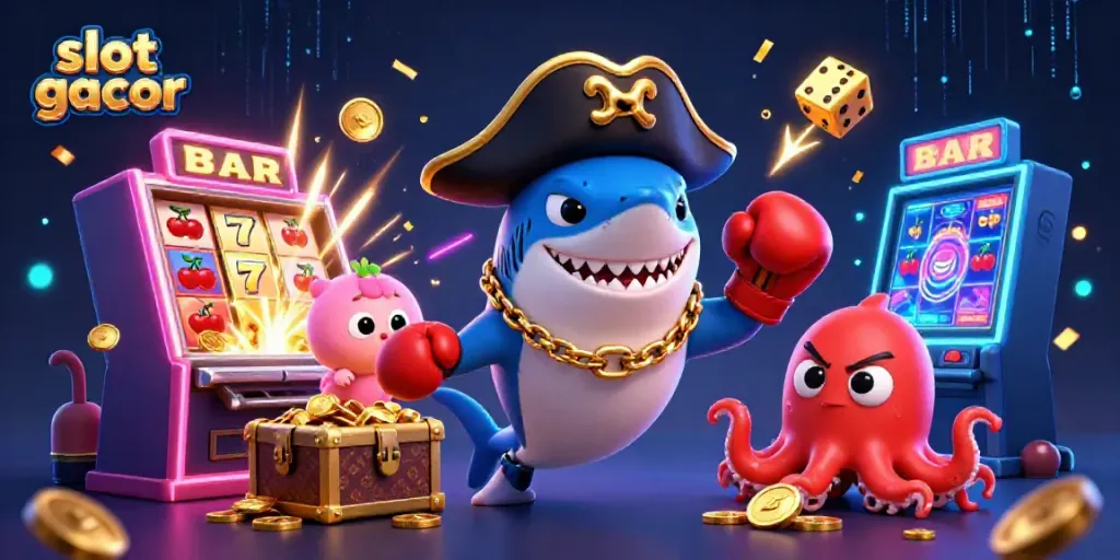 Experience the thrill of slot gacor with dynamic characters, casino elements, and jackpot excitement!