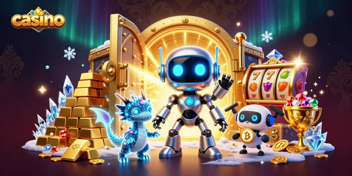 Engaging casino scene with cartoon characters showcasing riches and gaming excitement.