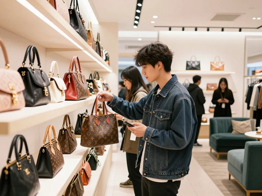 Engaging shopping experience at a 레플리카 사이트 showcasing stylish replica bags and accessories.