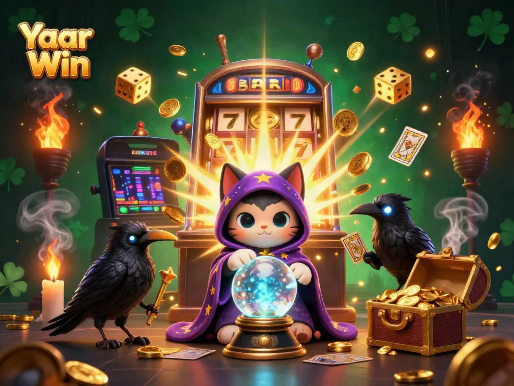 Experience the thrill of Yaar Win with an enchanting scene of fortune teller characters amid exciting casino elements.