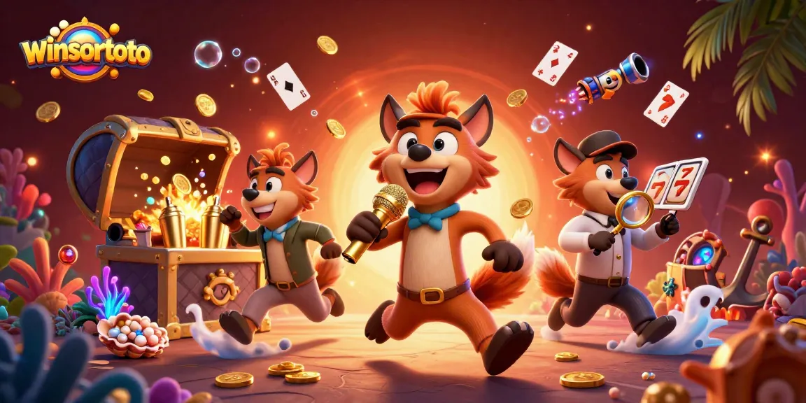 Menangkan lebih banyak di winsortoto dengan klub kasino komedi petualangan hyena 3D yang penuh warna.