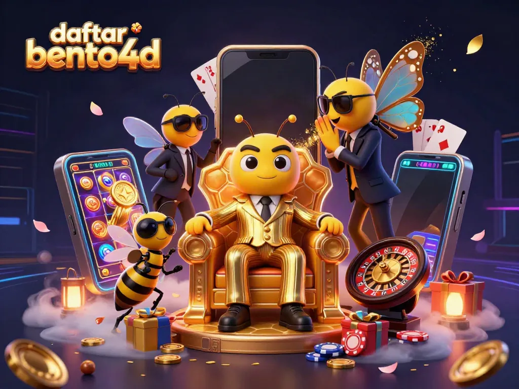 Engage in thrilling gaming adventures with daftar bento4d as the animated mob boss leads the action!