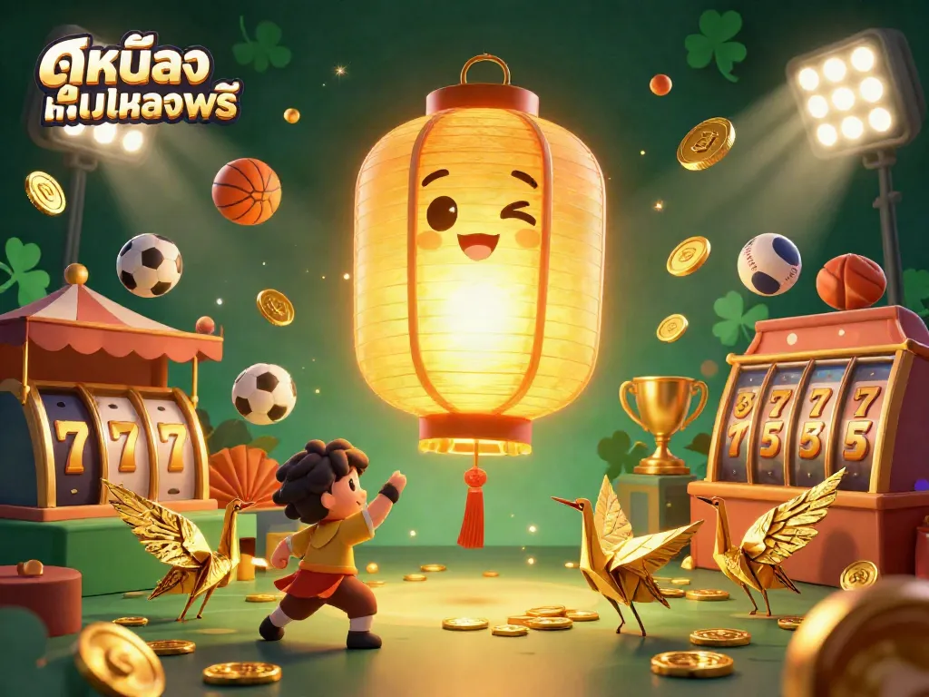 Enjoy viewing ดูหนังออนไลน์ฟรี with lively 3D cartoon elements in a dynamic casino scene filled with entertainment.