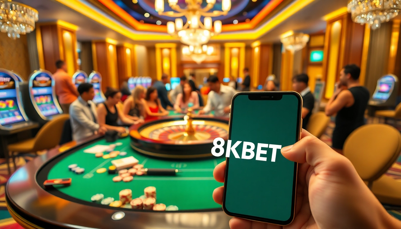 Experience the thrill of winning while tải app 8kbet in a luxurious casino environment.