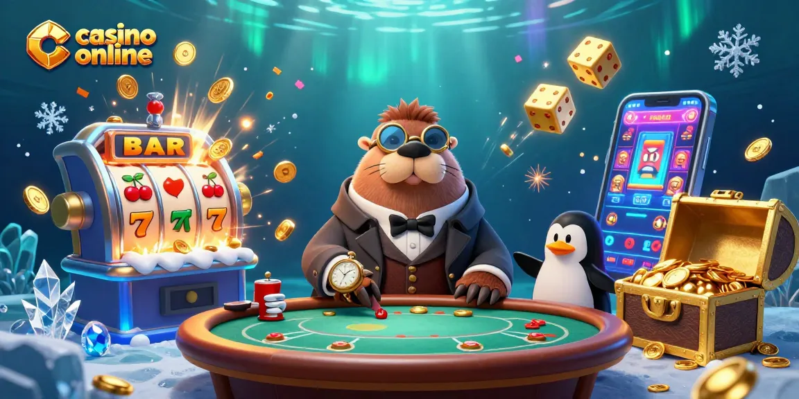 Experience thrilling games at this lively casino online scene with colorful characters and vibrant slots.