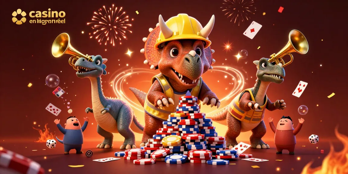 Plongez dans l'univers du casino en ligne argent réel avec ce visuel vibrant, illustrant la fête et le jeu.