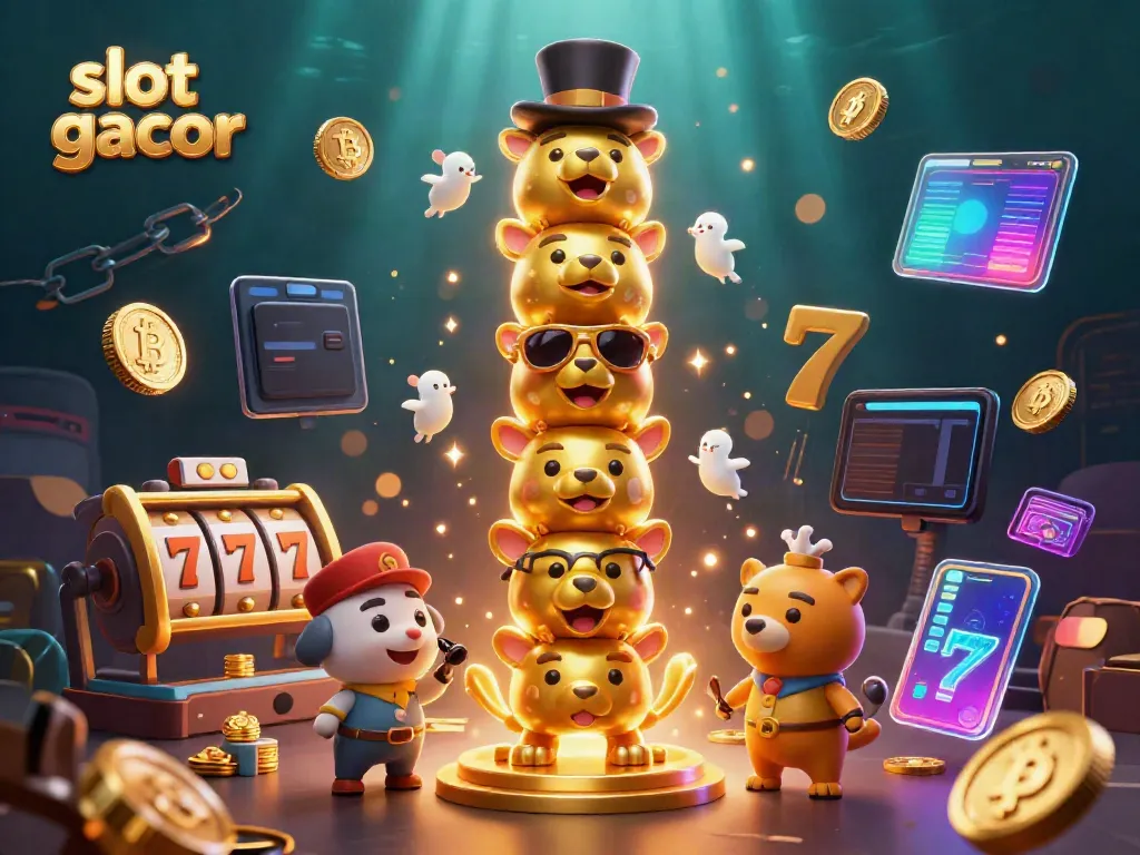 Experience the thrill with slot gacor visuals featuring vibrant characters and engaging casino elements.