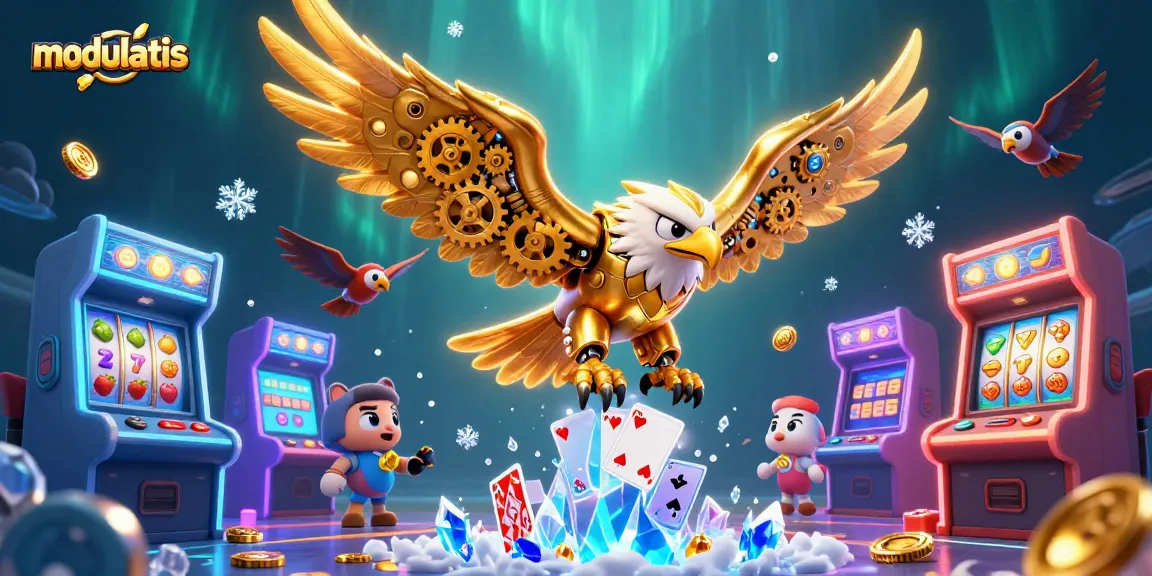 Permainan slot online modulatis yang menarik dan dinamis dengan simbol keberuntungan.