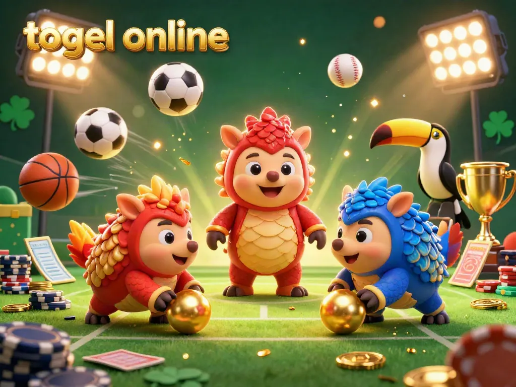 Engage with togel online action featuring rival pangolins in an exciting betting game scene filled with poker chips and sports elements.