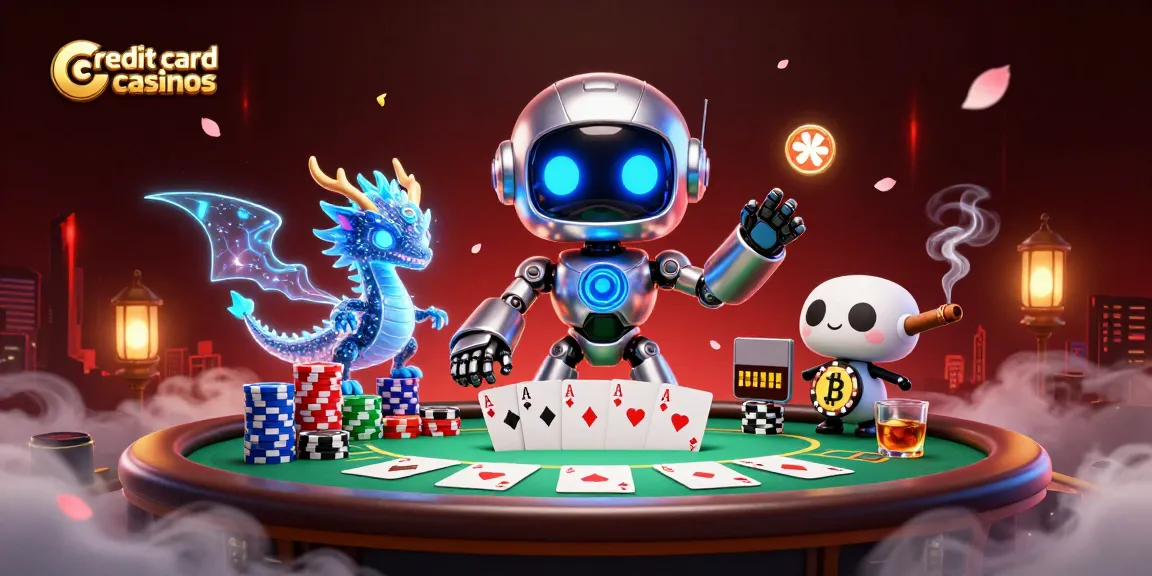 Engage with top-rated credit card casinos for dynamic gaming experiences in this vibrant 3D scene.
