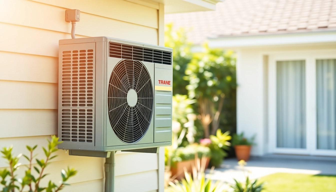 Showcase of Trane air conditioner Canada in an energy-efficient home environment.