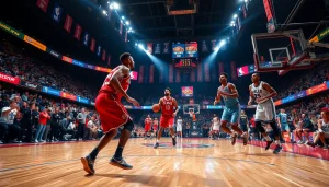 nba중계 중 공을 잡고 있는 농구 선수의 자세를 포착한 장면