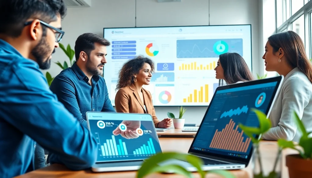 Enhance your online presence with effective smm services showcased in a collaborative workspace.