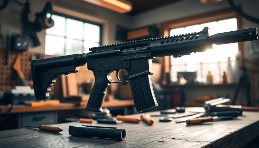 Assembling a pf940v2 frame in a detailed gunsmith workshop.