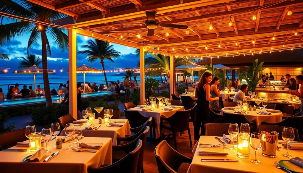 Dinner sxm at Club Noir featuring elegant dining setup and vibrant nightlife.