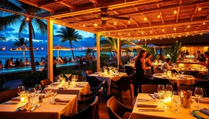 Dinner sxm at Club Noir featuring elegant dining setup and vibrant nightlife.