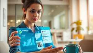 Enhance customer engagement with WhatsApp Business CRM integration showcased in a professional setting.