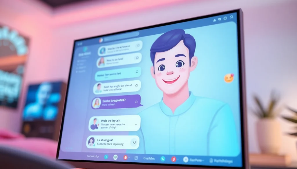 Engaging visual of a sex AI chat interface highlighting friendly AI interaction