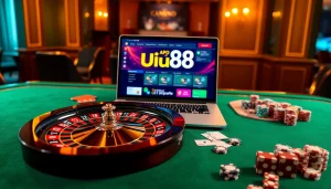 Experience the thrill of online gambling with uu88 đăng nhập on a luxurious casino table.