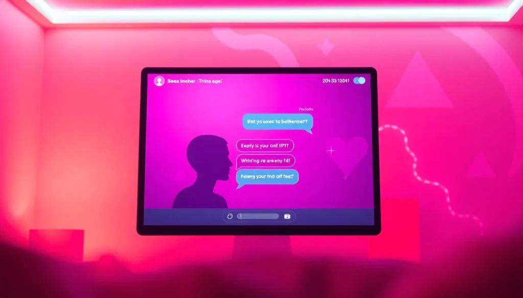 Engaging sex chat AI interface showcasing intimate conversations and high-tech connection.