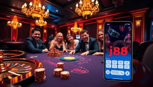 Experience thrilling gameplay at j88 with a vibrant casino atmosphere and digital interfaces.