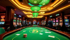 Trải nghiệm cảm giác cá cược tại CG79 với bàn casino sống động và máy đánh bạc đầy màu sắc.