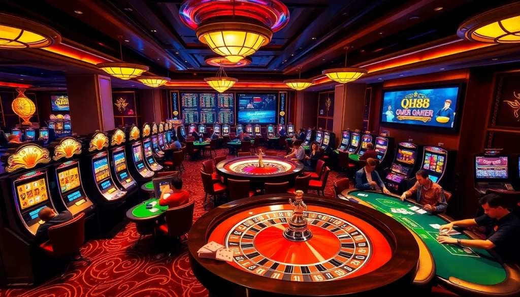 Experience gambling excitement at QH88 with vibrant casino games and engaging players.