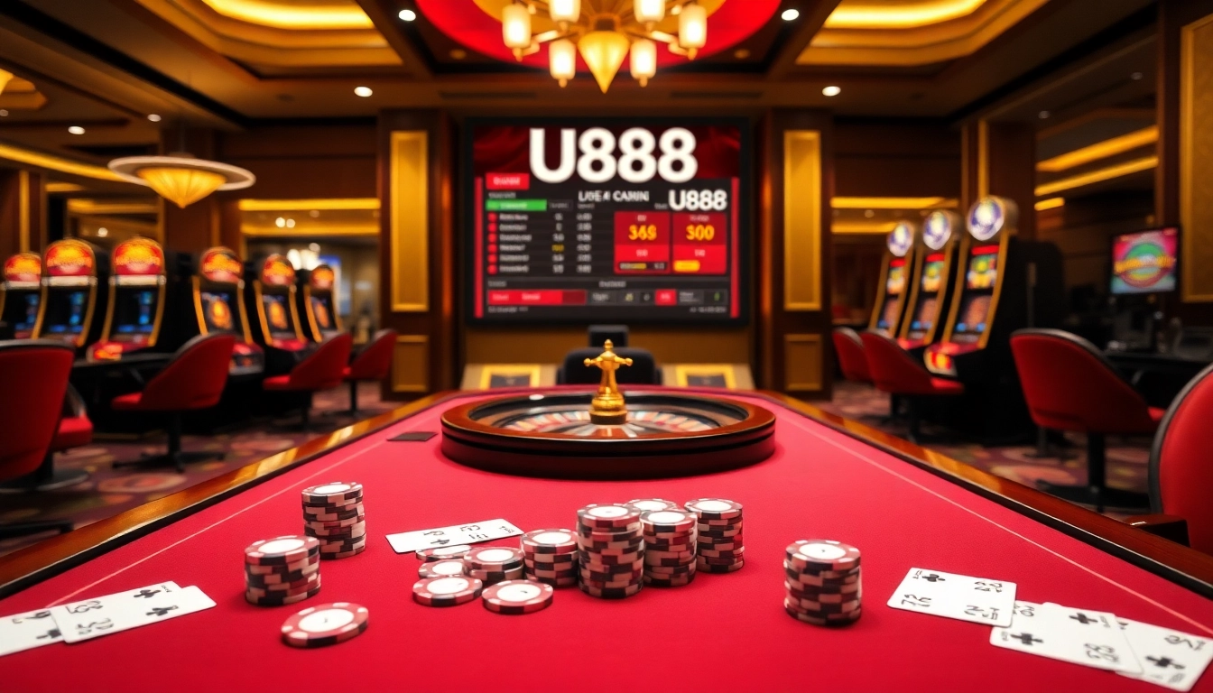 Place high-stakes bets at the U888 online casino with vibrant games and immersive interfaces.