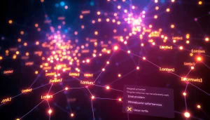 The hidden wiki explored through a mysterious digital landscape, showcasing dark web connections and categorized links.