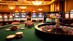 Experience the thrill of 79 king with lively casino gameplay featuring poker chips and roulette.