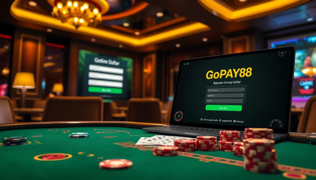 Engage with Gopay88 Daftar as you play high-stakes poker in a luxurious casino setting.