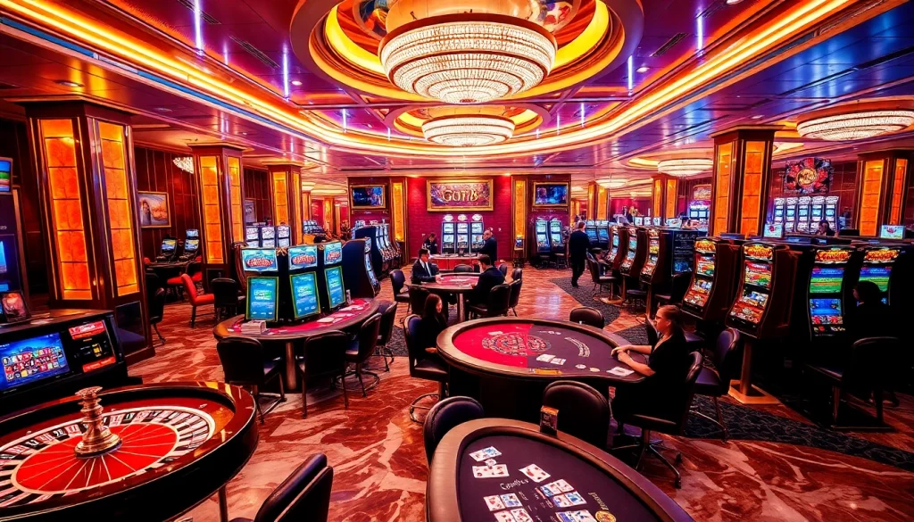 Players engaging at GO8's premier casino tables, experiencing thrilling gambling moments.